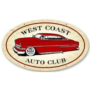  West Coast Auto Automotive Oval Metal Sign   Garage Art 