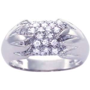   14K White Gold Diamond Cluster Ring Diamond, size8 diViene Jewelry