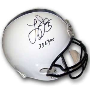 Larry Johnson Signed Helmet   with Yards Inscription   Autographed 