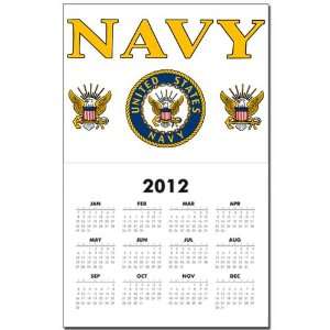 Calendar Print w Current Year Navy United States Navy Military Seal