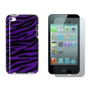  Black/Purple Zebra Design Crystal Hard Skin Case Cover 