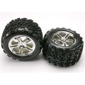  Traxxas TRA5174 Talon Tires Split Spoke Chrome Wheels Foam 