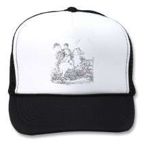 Death Causes a Fatal Riding Accident Trucker Hats by Gothical
