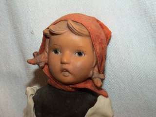   Hummel Germany 7 1/2 Rubber Sister doll With Basket Hum 1800  
