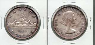 1954 Canadian Silver $1 Dollar Coin ~ Scarce mintage 246,606  