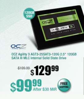 OCZ Agility 3 AGT3 25SAT3 120G 2.5 inch 120GB SATA III MLC Internal 