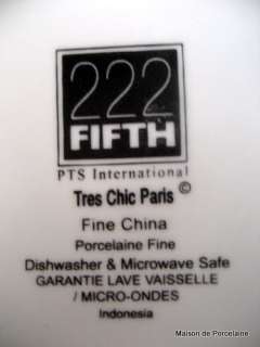 222 Fifth TRES CHIC PARIS Small Bowls Fruit/Dessert  