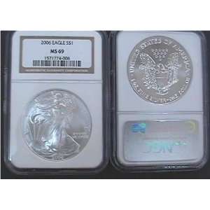  2006 NGC MS 69 American Eagle Silver Dollar Everything 