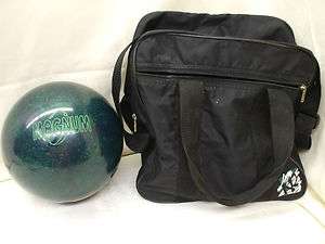 MAGNUM EBONITE BOWLING BALL GREEN WITH BAG 11 TO 12 LBS.(APPROX 