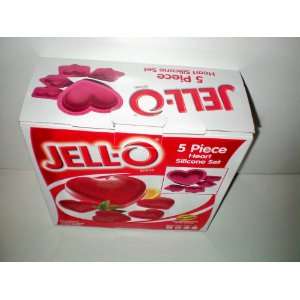  Jello 5 Piece Heart Silicone Set    1 full size mold and 4 