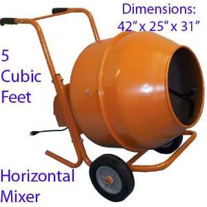  5 Cubic Feet Wheel Barrow Portable Cement Concrete Mixer 