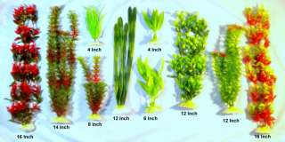 Assorted Plastic Aquarium Fish Tank Plants ~ BEAUTIFUL PENN PLAX 
