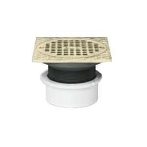 Oatey 72148 PVC Pipe Base General Purpose Drain with 6 Inch BR Grate 