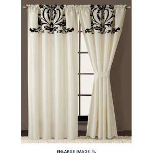  Salma Luxury Black and White Curtain Set