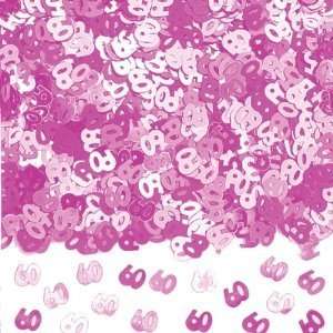  Pink Shimmer 60th Birthday Party Confetti (Metallic 