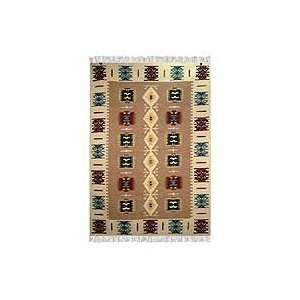  Wool rug, Autumn Kites (6x9)
