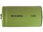 12 x D 12000 mAh NiMH Green Rechargeable Batteries