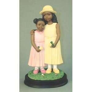  African American Figurine Sisters Lil Sis Decor Art 