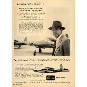  1956 Ad Cessna Private Aircrafts Walter A. Sheaffer Pen 