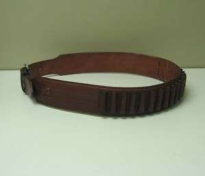 LEATHER .300 RIFLE AMMO SHELL BELT 20 LOOPS   BROWN  