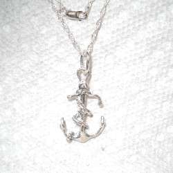 Sterling Silver Med.Anchor on 18 Double Rope Chain  
