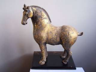 CHINESE CAST IRON HORSE on STAND (VINTAGE)  