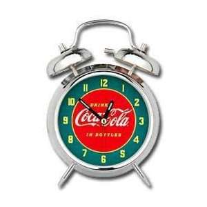    Coca Cola Antique Silvertone Twin Bell Alarm Clock