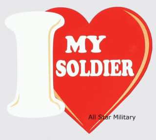 Love my Soldier Heart Wife Mom Army Biker Sticker Gift  