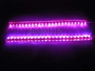 2x24cm LED Strip Car Lights Flexible Grill Light Pink  