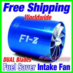 SUPERCHARGER Turbonator AIR INTAKE Fuel Saver DUAL Fan  