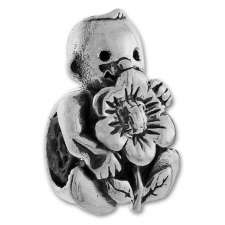 Auth Biagi Flower Baby Sterling Silver Bead Charm NEW  