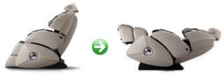 Fujita KN7005 Zero Gravity Massage Chair Heat Recliner   Black   Open 