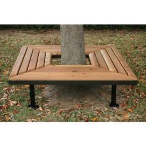    WebCoat Geometric Backless Park Bench Patio, Lawn & Garden