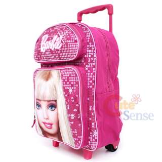 Barbie Large School Roller Backpack with lunch Bag