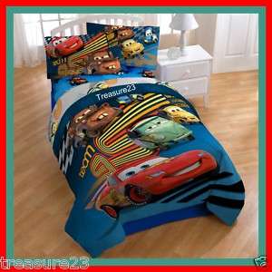 Disney CARS 2 Twin Bed Bedding Set Comforter Sheet Set  
