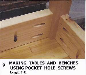 MAKING TABLES AND BENCHES USING POCKET HOLE SCREWS Educational 
