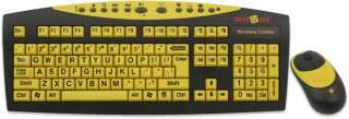 Wireless Optical Mouse & Large Print English Keyboard  