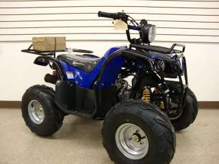 Cool Blue Quad Utility Powersport Kids 110cc ATV Full Auto 7 Wheels 