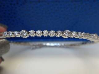 SONIA BITTON 14K White Gold Diamond 0.70ct Bangle Bracelet  