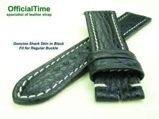   Shark Skin  Water Proof Treated Strap Band fit BREITLING Watch  rBlack