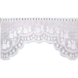 White Lace Cafe Curtain 56W x 28H 