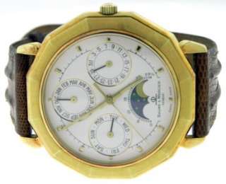   Baume & Mercier 18K Gold Perpetual Calendar Moon Phase Watch  