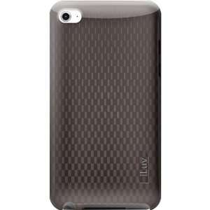  New Black Flexi Clear TPU Case With Pattern For iPod touch 