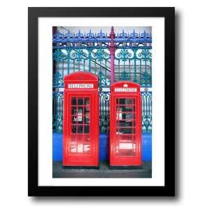  Two telephone booths near a grille, London, England 22x28 
