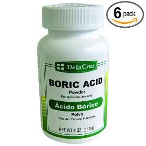  Pack of 6 bottles Boric Acid Powder 4 OZ. Health 