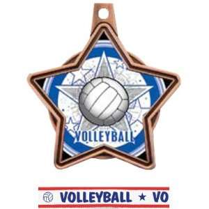  All Star Insert Custom Volleyball Medals M 5501V BRONZE MEDAL 
