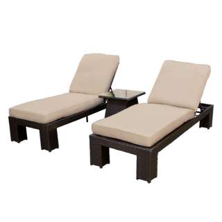    Combo   2 Montego Outdoor Wicker Patio Chaise Lounges With Table San