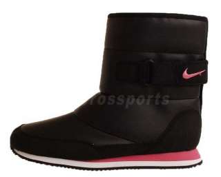 Nike Winter Jogger Black Velcro Peony Pink GS 2011 Junior Girls Boots 
