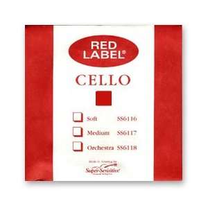  Red Label Cello C String, 1/8 Size   Medium Musical 