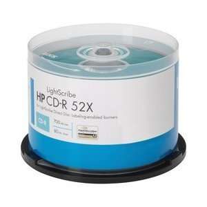   Disc, CD R 80 min, LightScribe, 52X,50pk Cake Box 50/PK Electronics